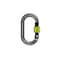 Notch Equipment Carabiner, Screw, 2.3 in. Length, Aluminum, Silver/Black 99379 - alternate 1